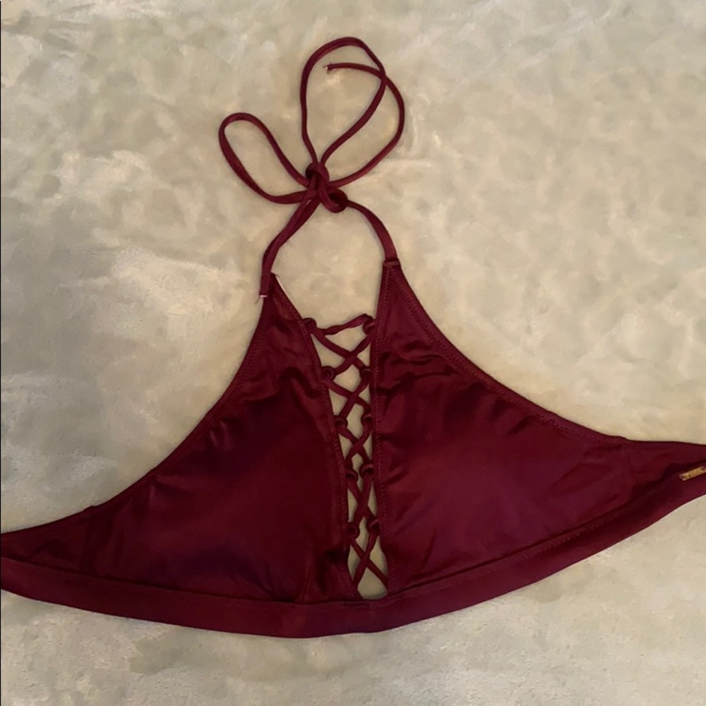 VS Pink Halter Bathing Suit Top
